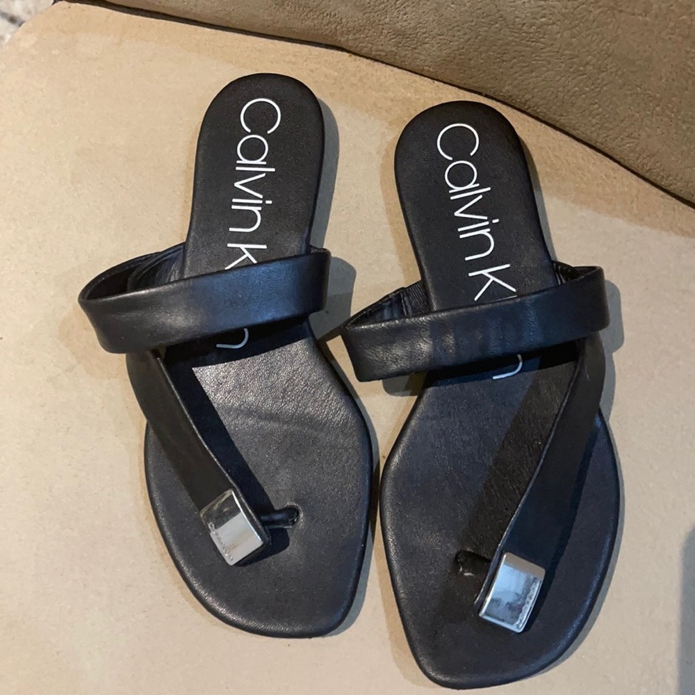 8.5 Black Calvin Klein Sandals